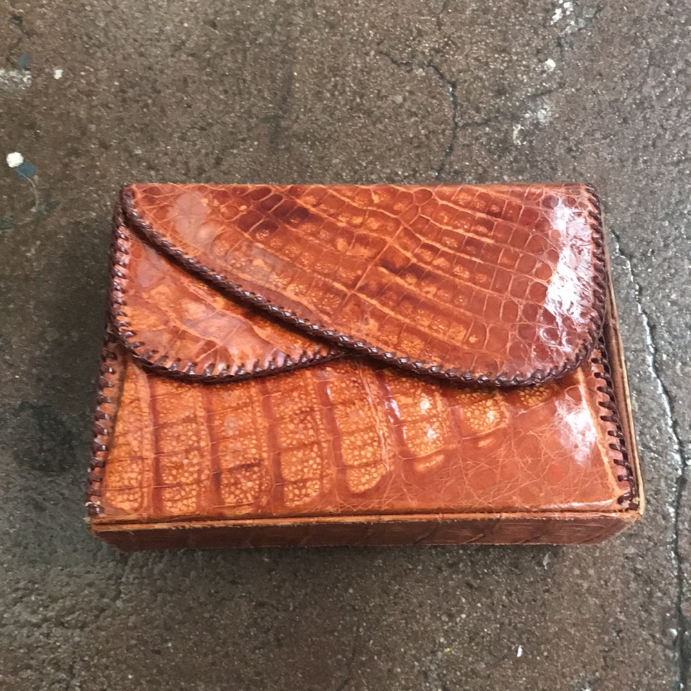 1950s alligator clutch